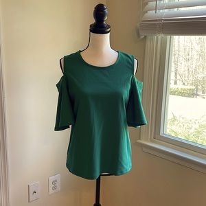 Ann Taylor petite cold shoulder blouse